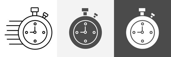 Fast time icon set vector art