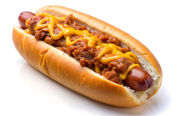 hot dog with mustard and ketchup