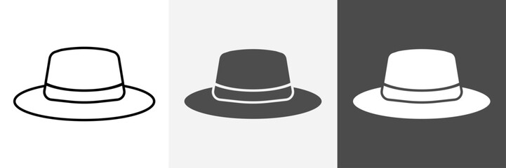 Hat icon set vector art