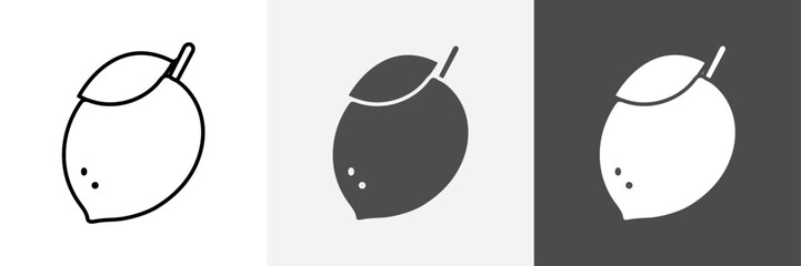 Lemon icon set vector art