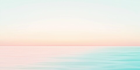 Obraz premium A background of a pastel sunset over a serene water horizon with gentle ripples
