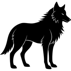 illustration of a wolf silhouette