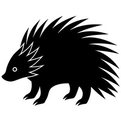 hedgehog illustration silhouette