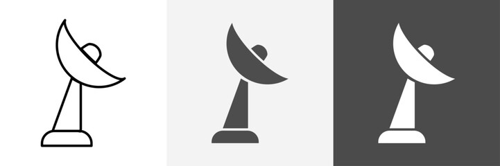 Fototapeta premium Satellite icon set vector art