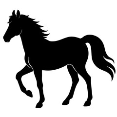 silhouette of a horse