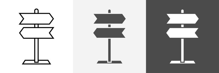 Set of Direction sign icons set vector art