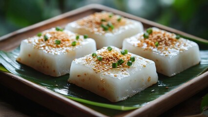 Vietnamese Bánh Giò with Sesame and Scallions