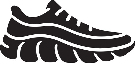 Shoe icon silhouette design in white background
