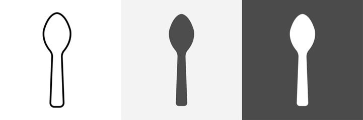 Spoon icon set vector art