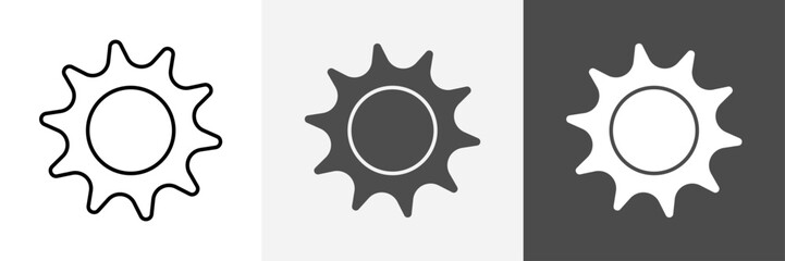 Sun Icon set vector art