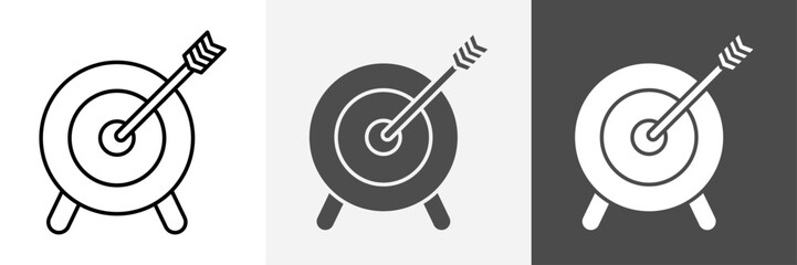 Target icon set vector art