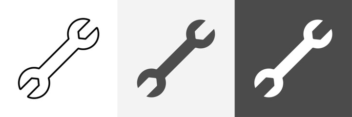 Wrench icon set. set vector art