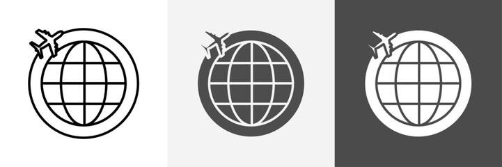 Worldwide icon set vector art