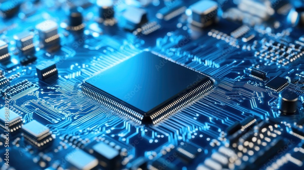 Poster central processing unit on circuit board technology