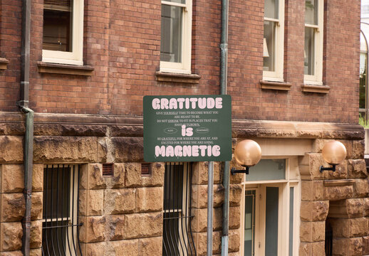 Mockup Signage Design Displayed in Historic Sidney, Australia