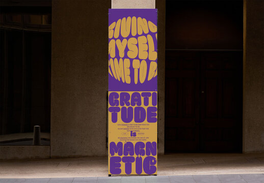 Mockup Display for Signage Two Designs in Sydney, Australia. One on top of the other