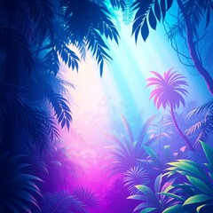 Obraz premium Luminous Tropical Canopy