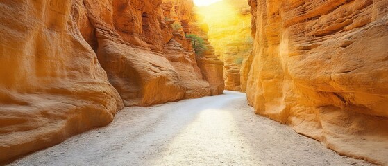 Exploring vibrant narrow slot canyons with dramatic light rays at sunset