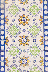 Lisbon, Portugal. Traditional Portuguese Azulejo ceramic tiles.