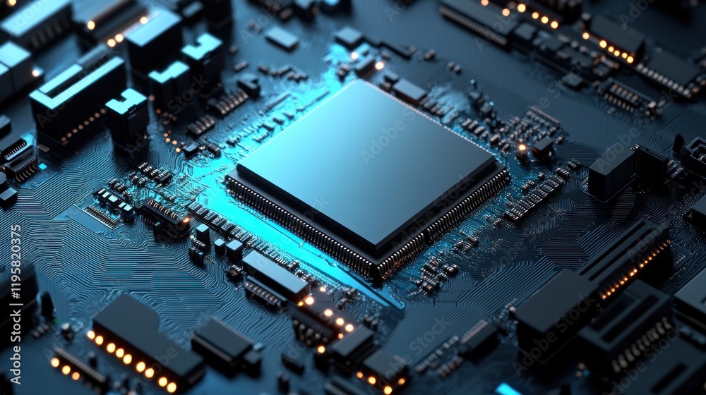 Poster central processing unit integrated on circuit board