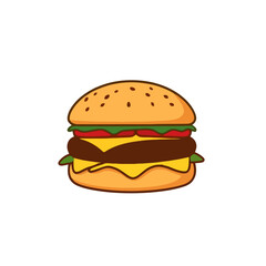 hamburger isolated on white background