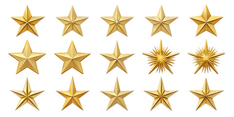 Obraz premium golden stars isolated on white