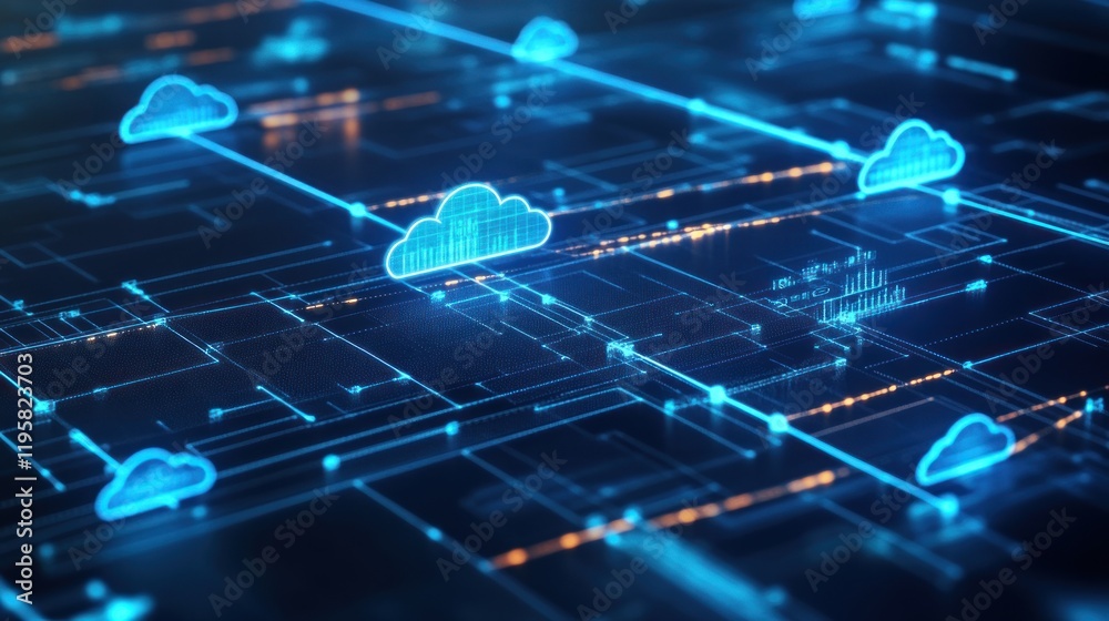 Poster Cloud Computing Network Digital Data Infrastructure