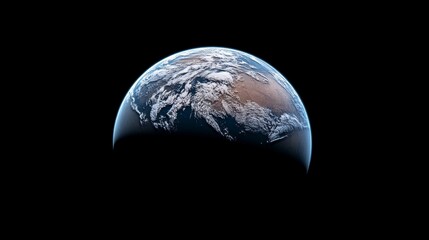 Abstract fantasy landscape glowing metal ball on the water among mountains, rocky mountainous terrain. Fantasy abstract landscape, wallpaper. 3D render