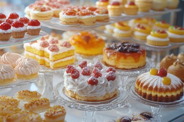 Pastelaria in Portugal  assorted Portuguese cakes and pastries
