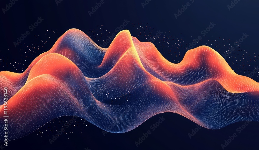 Poster abstract nanostructures and future technologies. information funnel. global network. polygonal light