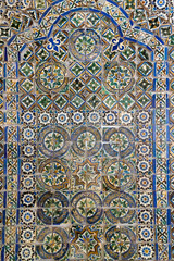 Lisbon, Portugal. Traditional Portuguese Azulejo ceramic tiles.
