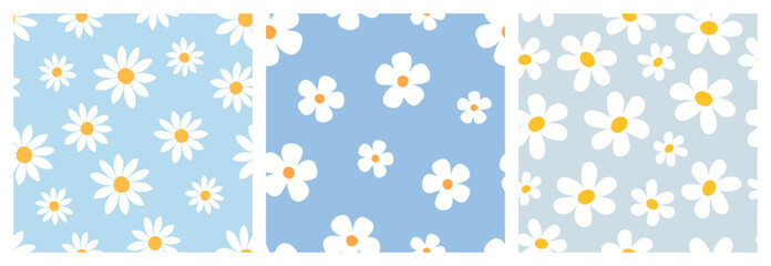 A set of floral spring and summer patterns