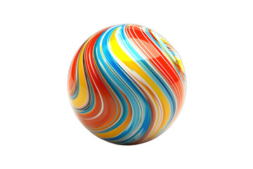 Obraz premium a colorful ball with abstract lines on a transparent background PNG image, PNG file, Generative art.
