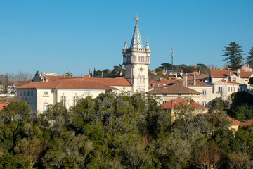 Obraz premium Color stock image of Sintra, Portugal. Rooftops.