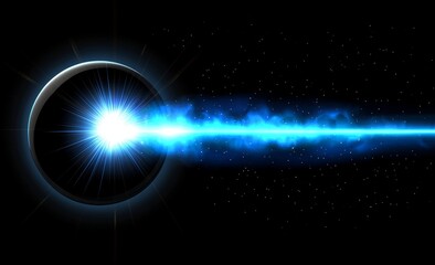 Obraz premium Deep space concept visualized in 3D. Depicts outer space and the speed of light