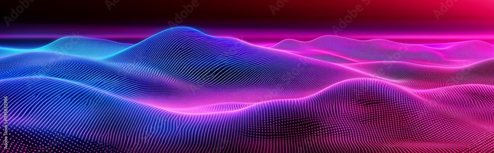 Poster digital undulations. data scrutiny. binary sequence. oscillating plane, junctions and coordinates in