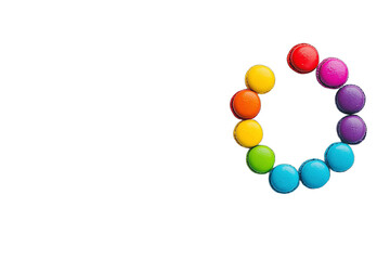colorful balls in the shape of a number on a transparent background PNG image, PNG file, Generative art.