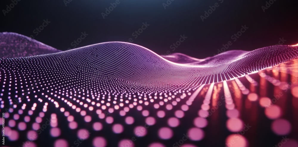 Poster 3d visualization of a neural network. big data and cybersecurity. global database and stock market. 