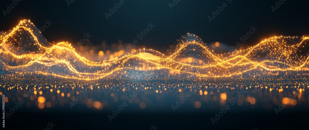 Poster a 3d representation of a global network. stock visual of neural connections. abstract, high-tech sty