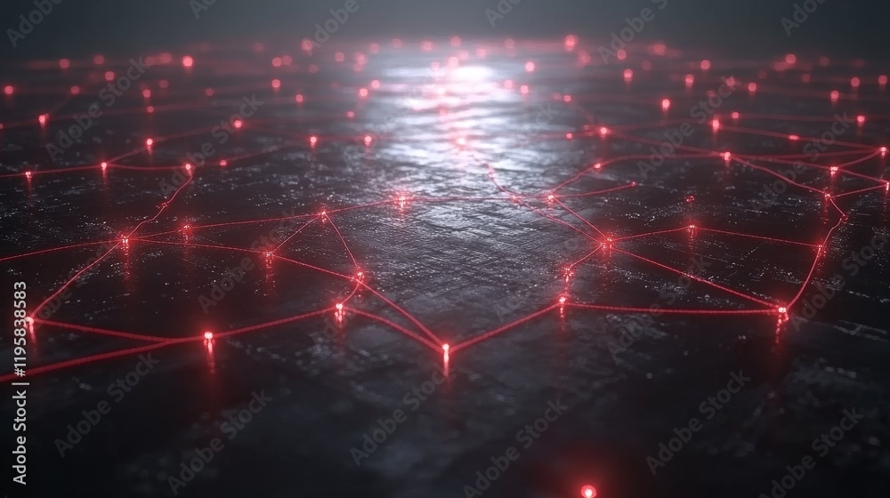 Poster visual depiction of big data featuring a 3d flowing data stream. representation of information waves