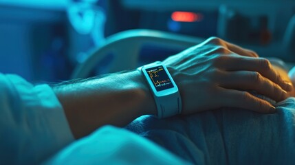 Smartwatch Displays Heart Rate Data On Wrist