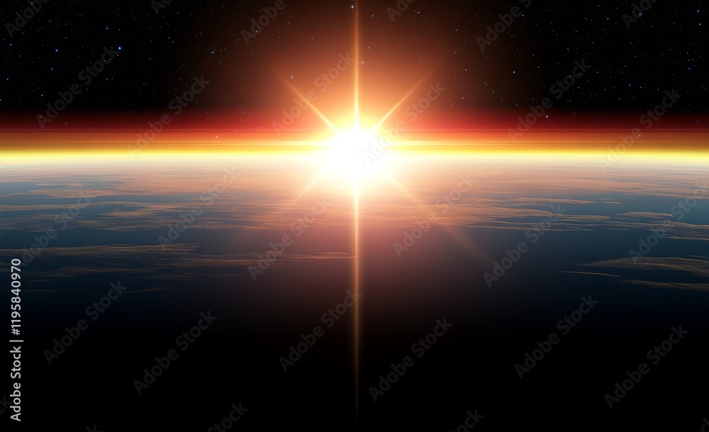 Wall mural visualization in 3d of the deep space concept, highlighting outer space and the speed of light