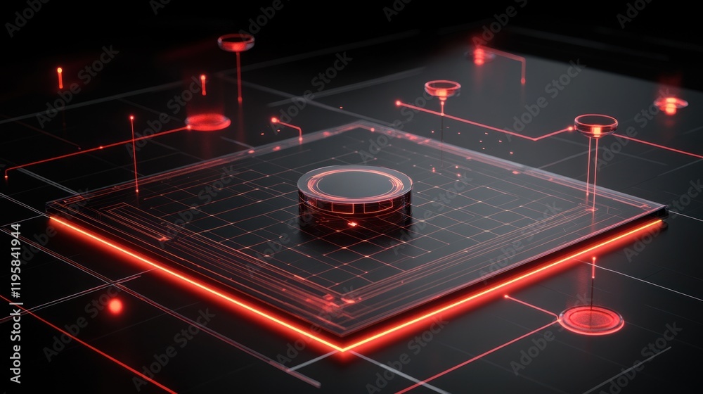 Aufkleber abstract futuristic technology interface design