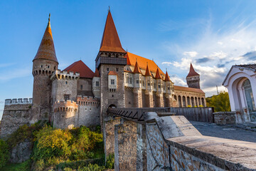 Romania, Hunedoara. Corvin Castle, Gothic-Renaissance castle, one of the largest castles in Europe. © Danita Delimont