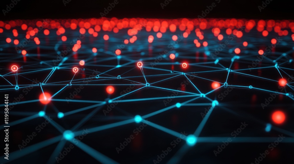 Poster Abstract Network Visualization Red Blue Nodes