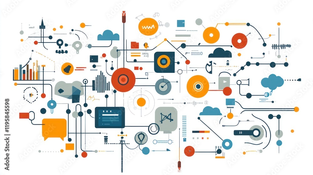 Poster Abstract Network System Data Flowchart Diagram