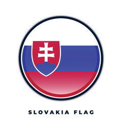 Fototapeta premium Slovakia flag round design circle vector