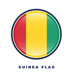 Guinea flag round design icon circle vector template