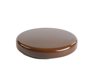 Isolated Round Chocolate Disc 3D Render