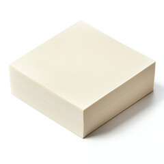 Stack of square sticky notes, perfect for reminders and notes.  Cream-colored and ready for your message!